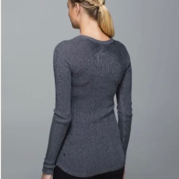 Lululemon Cabin Yogi Long Sleeve Inkwell / Heathered Medium Grey - Picture 2 of 8